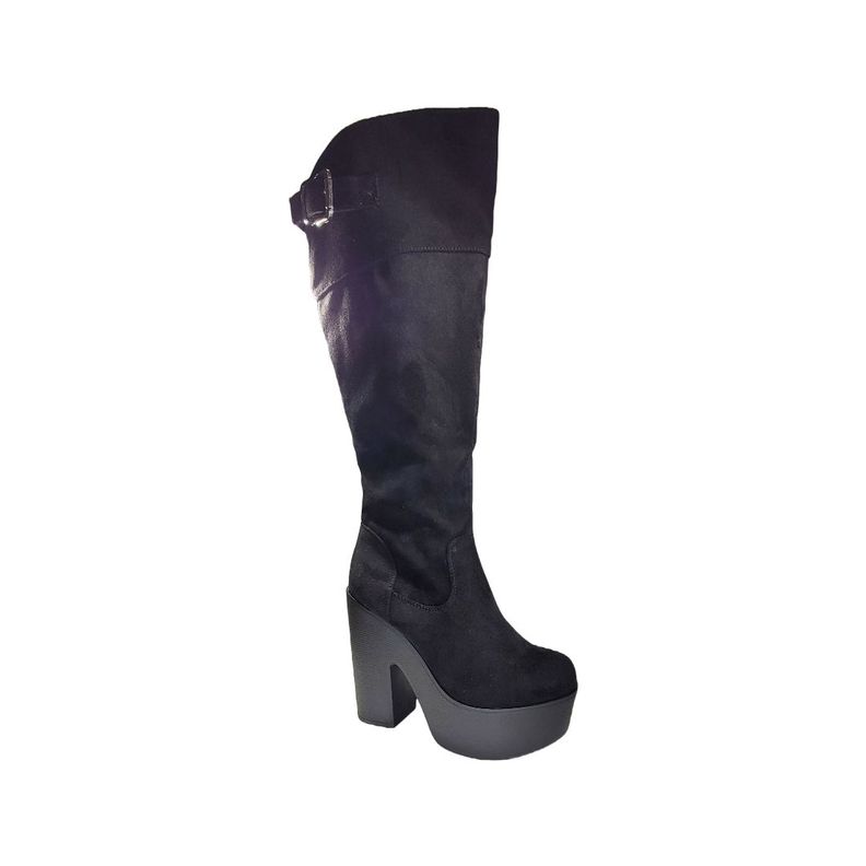 BOTA BOTELI CUERO NEGRO MUJER BT1705-0