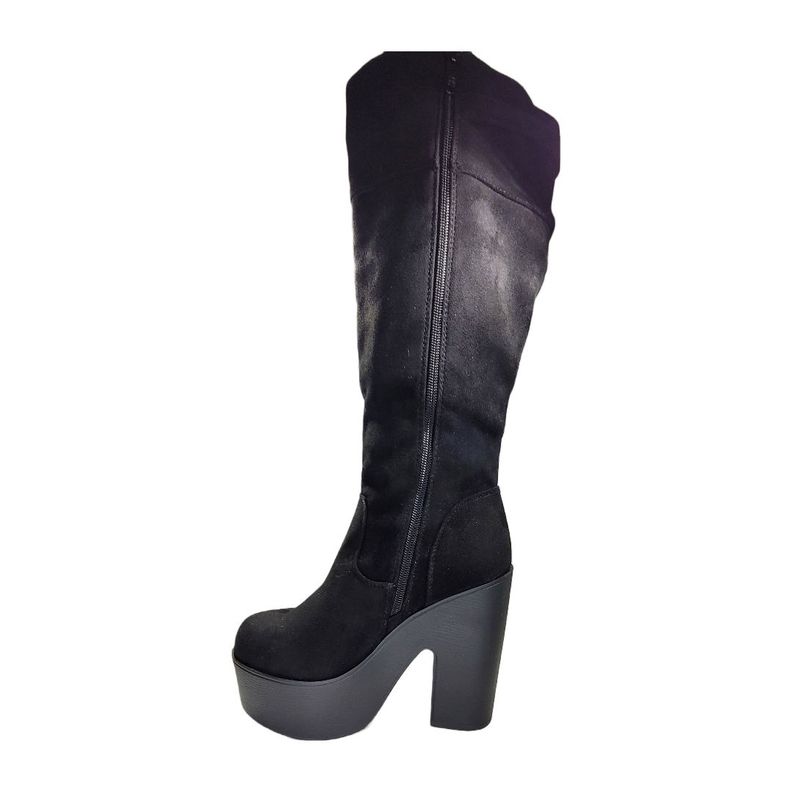 BOTA BOTELI CUERO NEGRO MUJER BT1705-1