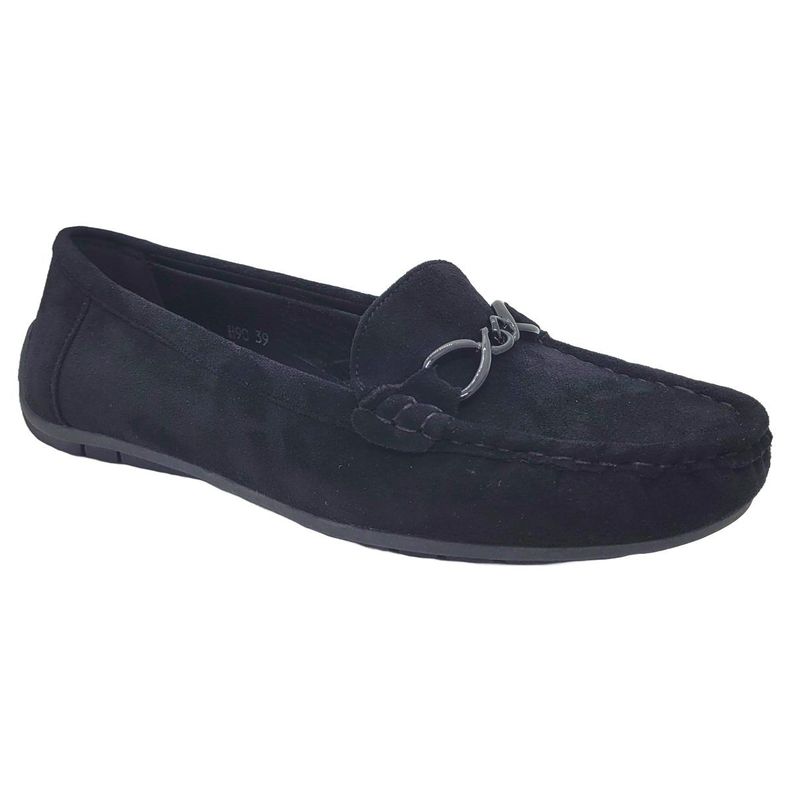 MOCASINES HUALUNAOTE GAMUZA BLACK | H-90-2