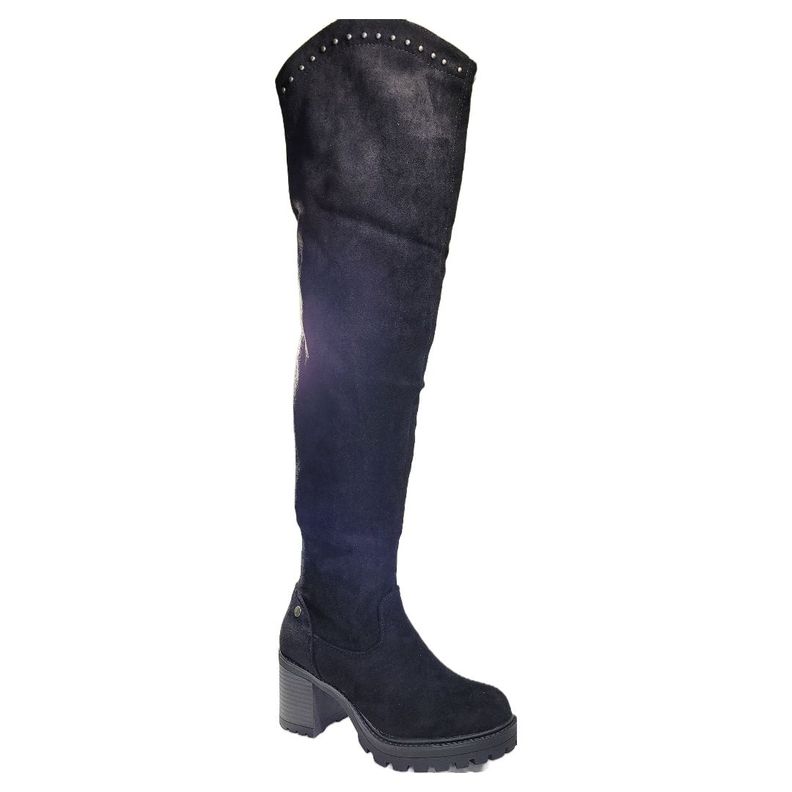 BOTA BOTELI GAMUZA NEGRA MUJER R52-0