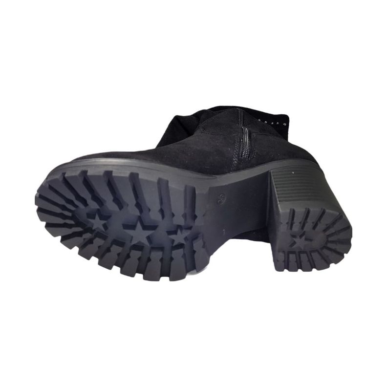 BOTA BOTELI GAMUZA NEGRA MUJER R52-2