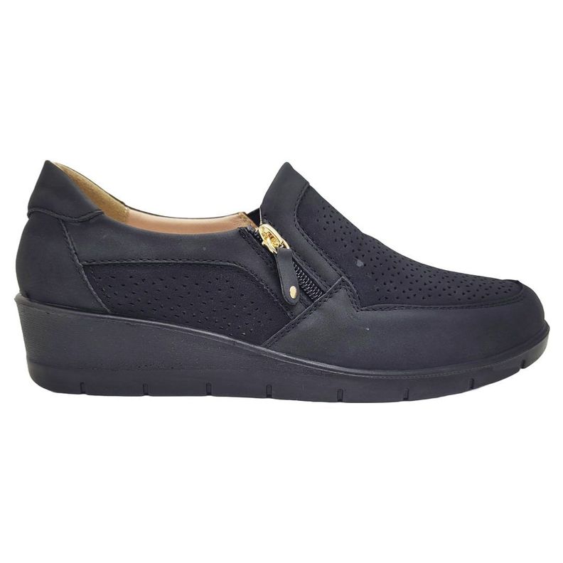 ZAPATOS CASUALES DE GAMUZA NEW WALK NEGROS | C25F2011-90-0
