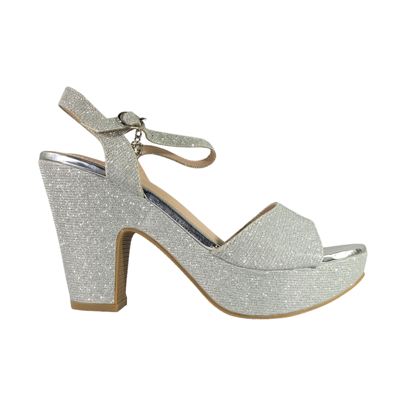 SANDALIAS DE FIESTA AGUXI PLATEADO MUJER | 2084