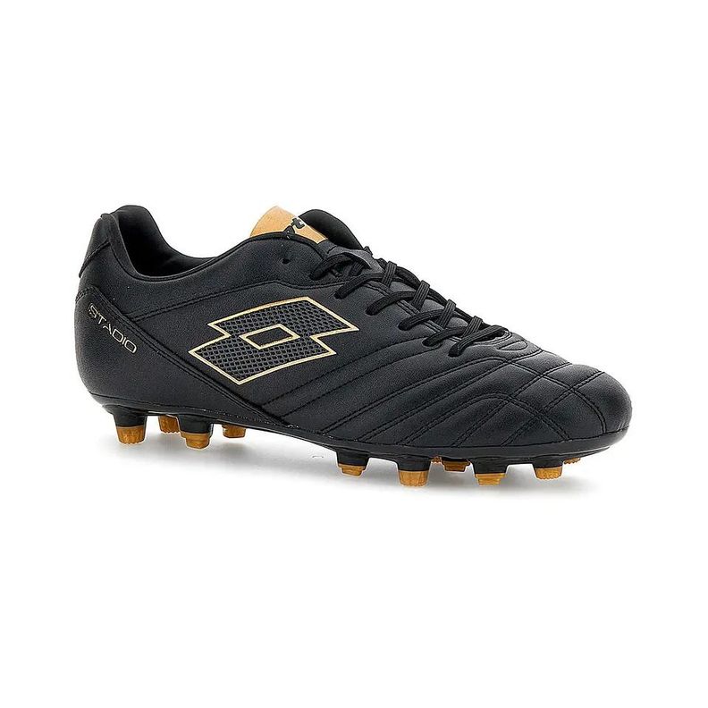 Zapato Fútbol Lotto Stadio 705 FG Negro Dorado Adulto 2195-0
