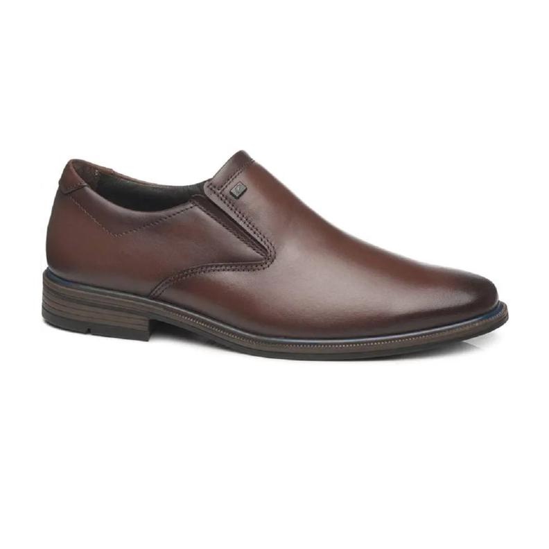 ZAPATOS DE VESTIR PEGADA CUERO MARRON | 126308-02-0