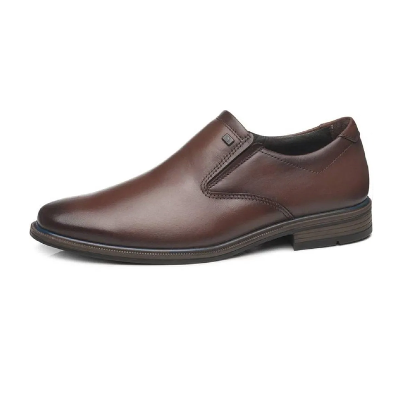ZAPATOS DE VESTIR PEGADA CUERO MARRON | 126308-02-1