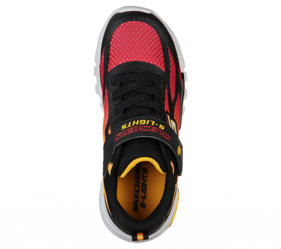 ZAPATILLAS SKECHERS FLEX GLOW DEZLOM BEBES 400016N-BKRD-1