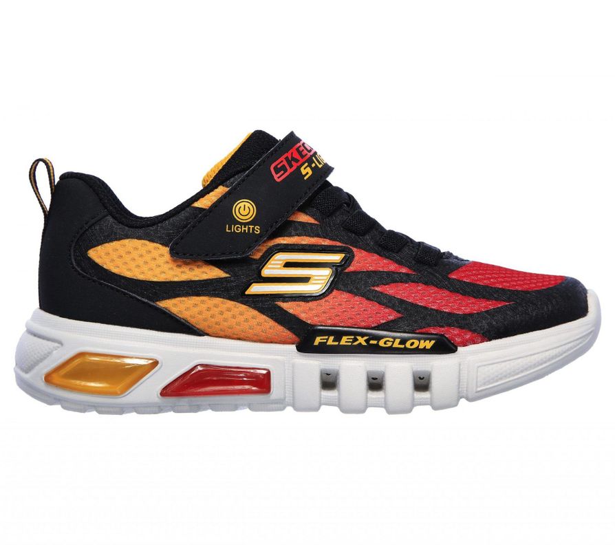 ZAPATILLAS SKECHERS FLEX GLOW DEZLOM BEBES 400016N-BKRD-4