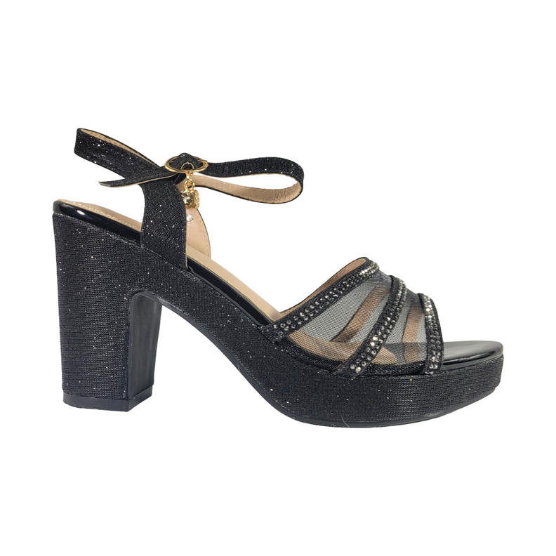 SANDALIAS DE FIESTA AGUXI NEGRO CASUL MUJER | 2062