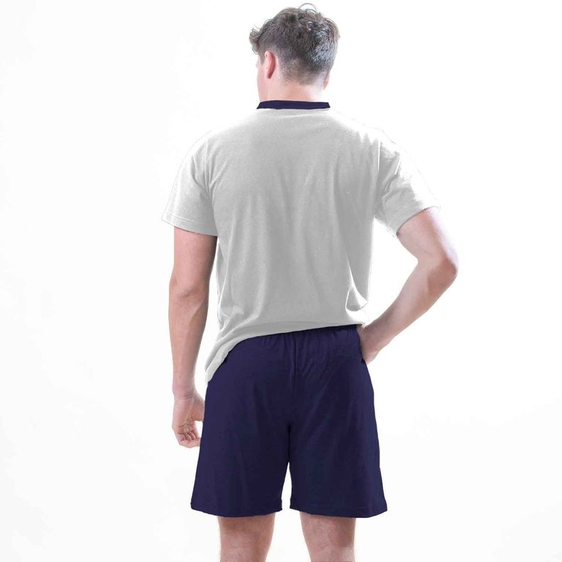 PIJAMA ALGODÓN CORTO HOMBRE CUELLO V -1