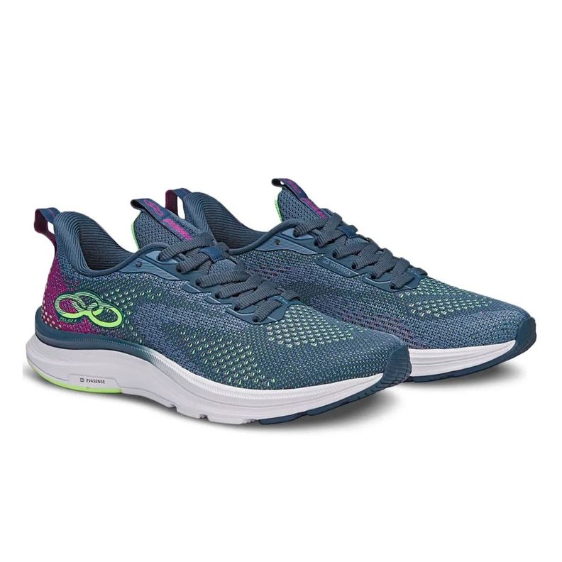 Zapatilla Running Mujer Veloz 2 Azul/Rosado-1