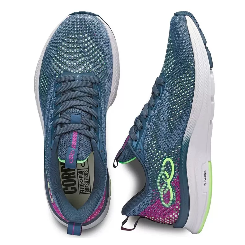 Zapatilla Running Mujer Veloz 2 Azul/Rosado-2