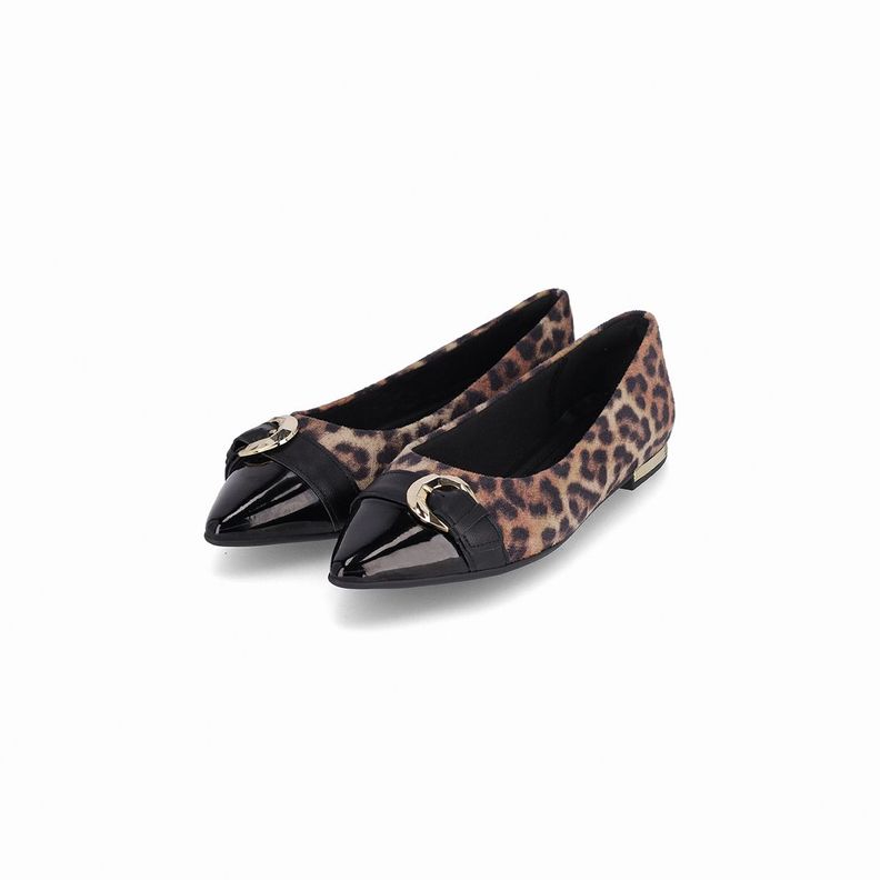 Zapato Mujer Negro/Animal Print Ana 58 Piccadilly-1
