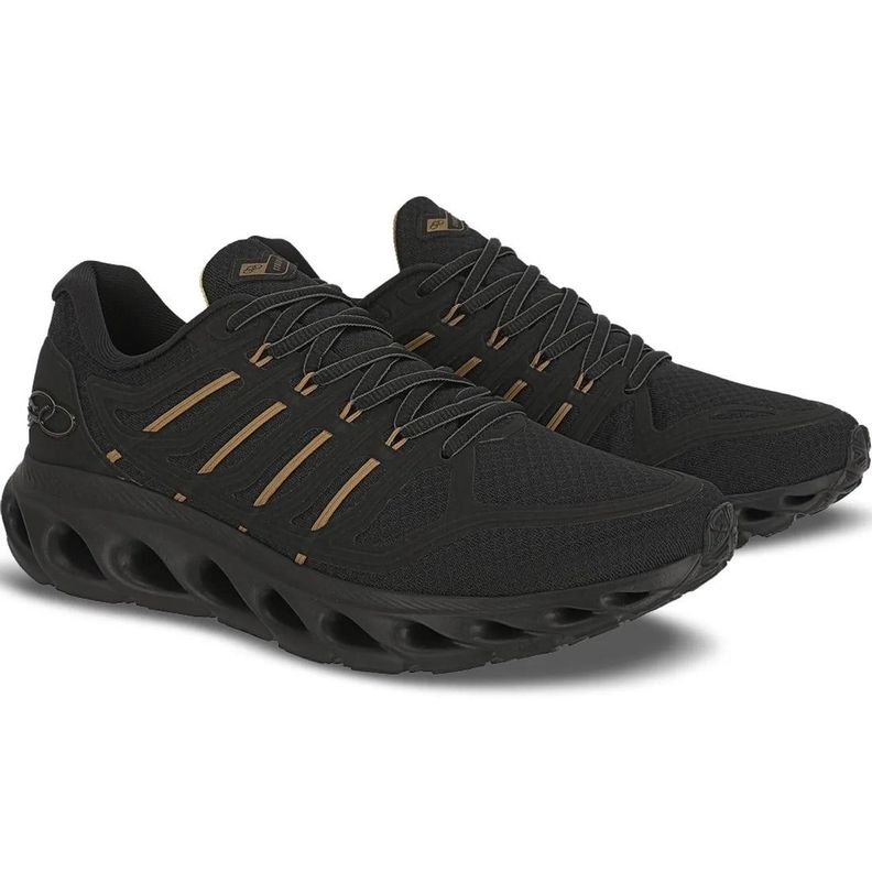 Zapatilla Hombre Cyber 4 Negro/Dorado-2