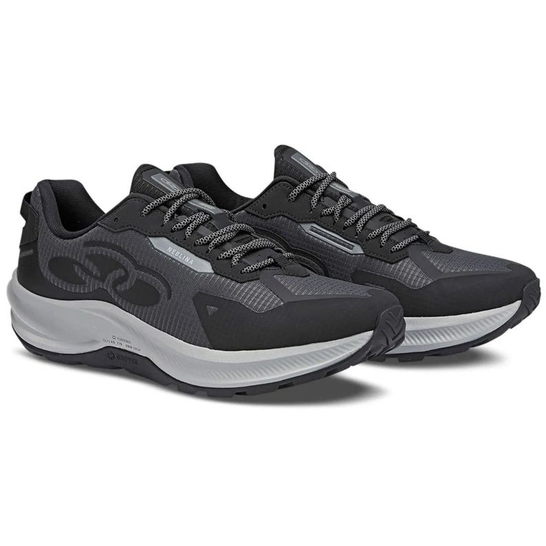 Zapatilla Trail Running Hombre Neblina Gris-1