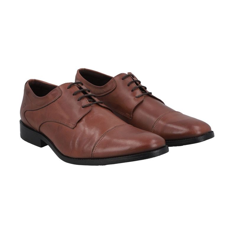 Zapato Formal Hombre Cuero Marron Perlatto-0