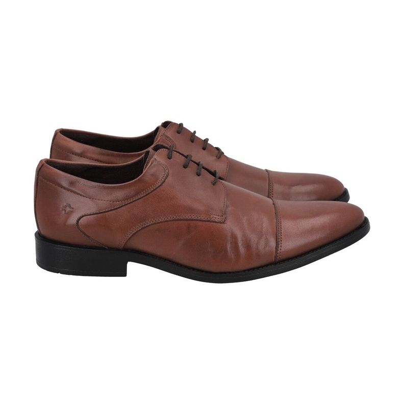Zapato Formal Hombre Cuero Marron Perlatto-1