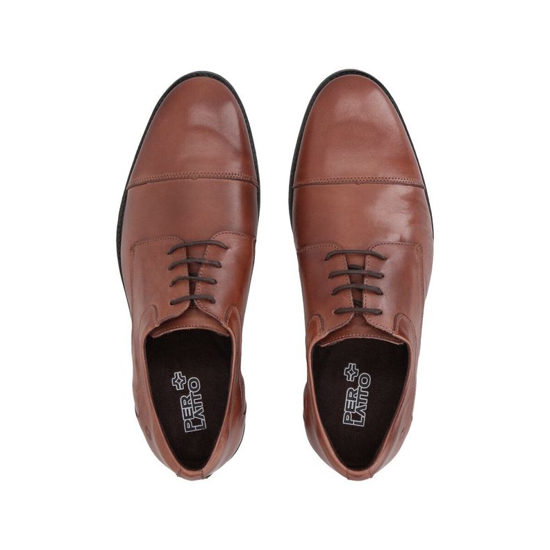 Zapato Formal Hombre Cuero Marron Perlatto-2