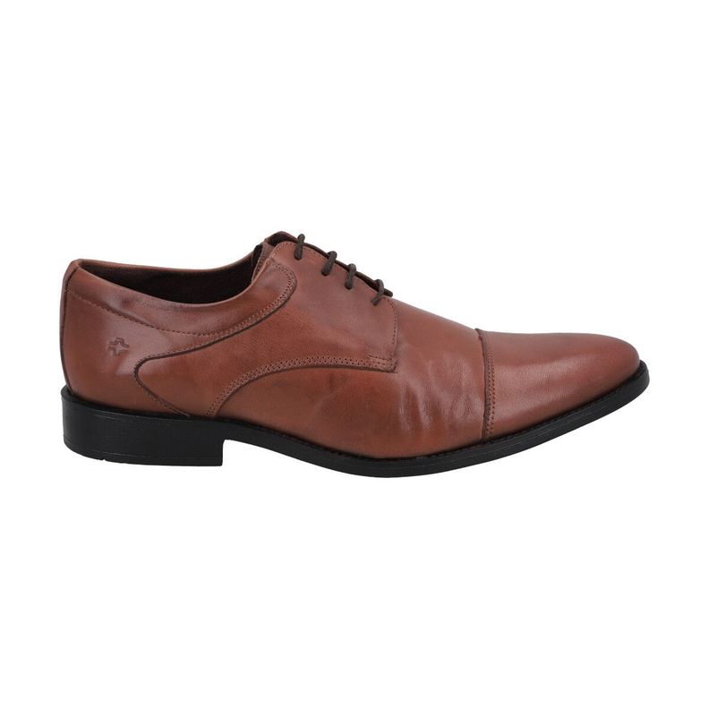 Zapato Formal Hombre Cuero Marron Perlatto-4