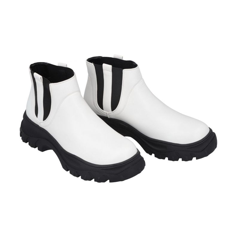 Botin Mujer Blanco Cota Police-1