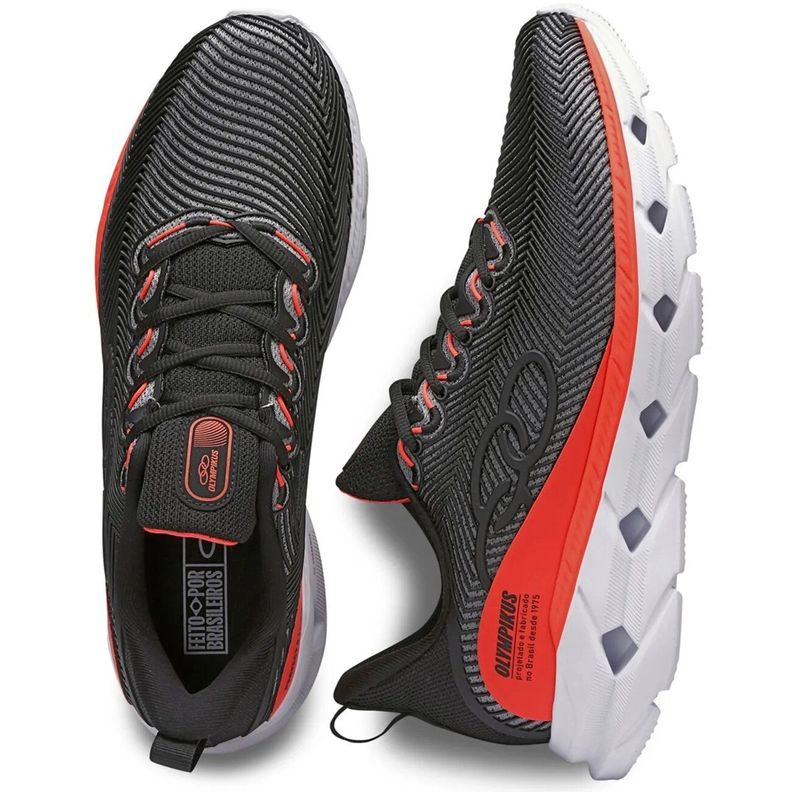 Zapatilla Hombre Perfect 3 Negro/Naranjo Olympikus-1