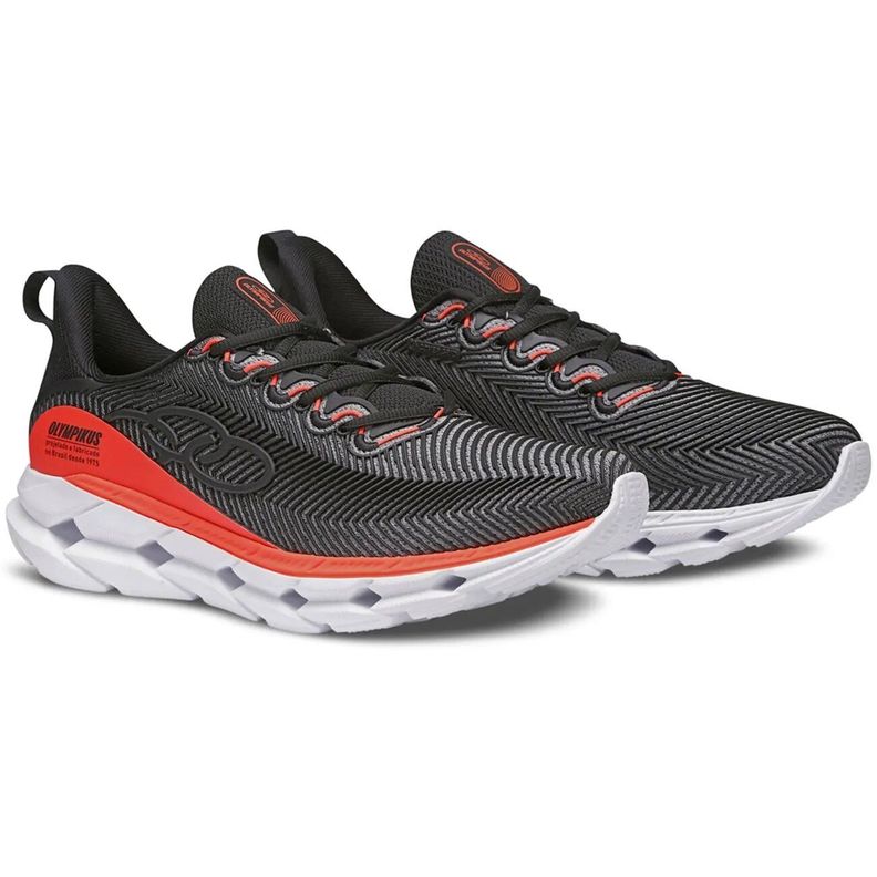 Zapatilla Hombre Perfect 3 Negro/Naranjo Olympikus-3