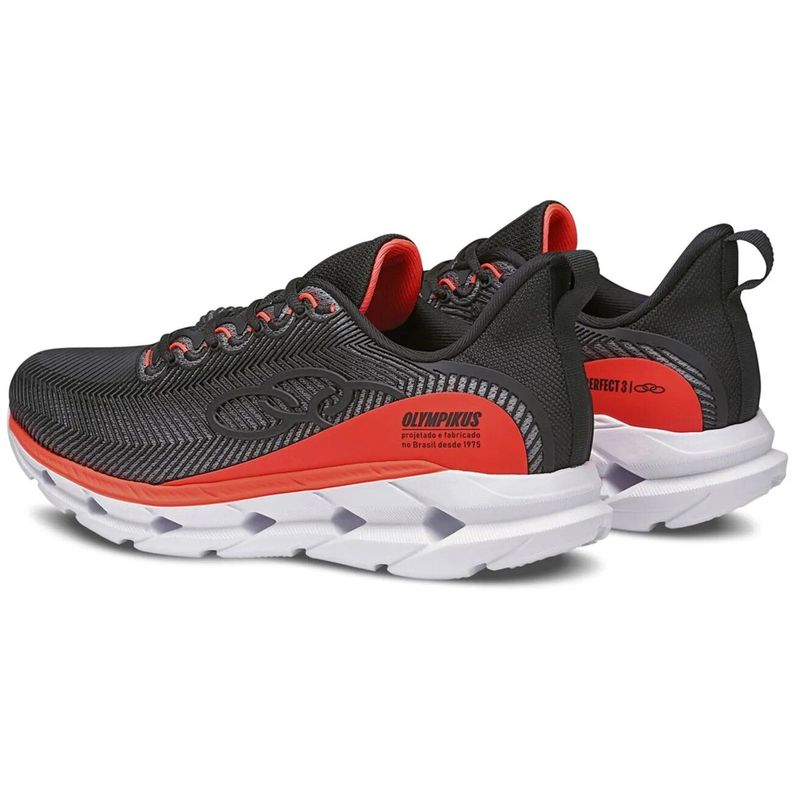 Zapatilla Hombre Perfect 3 Negro/Naranjo Olympikus-4