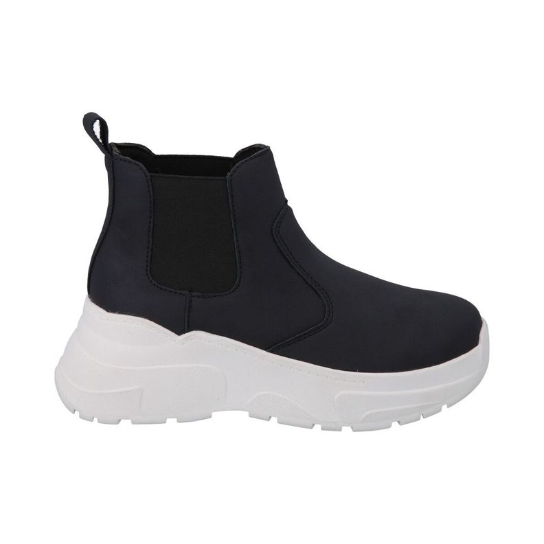 Botin Mujer Negro Plataforma Dunkin Police