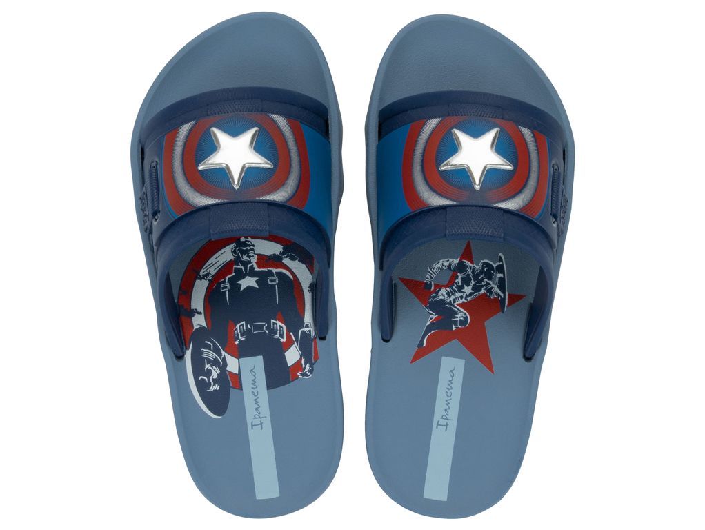 Sandalia Infantil Azul Capitan America Action Ipanema 26