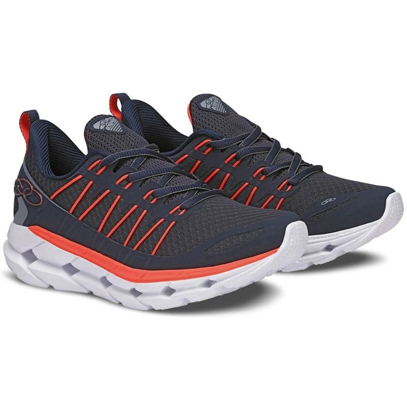 Zapatilla Infantil Cyber 3 Azul/Naranja Olympikus-1