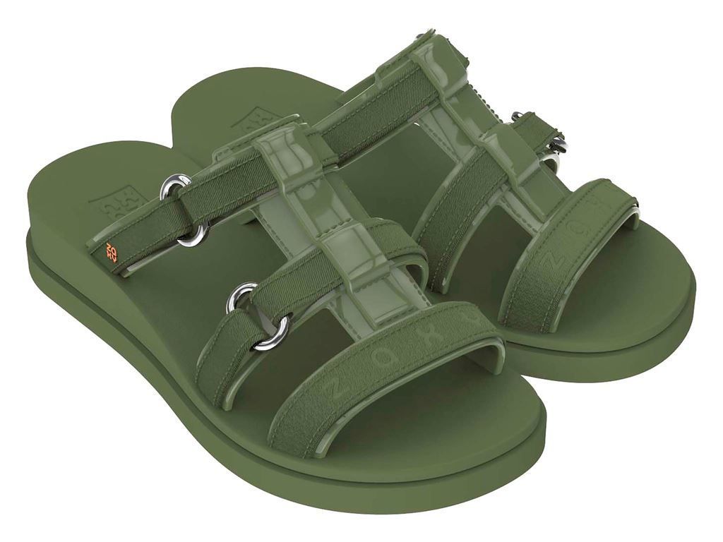 Sandalia Mujer Objetiva Verde  Zaxy 36