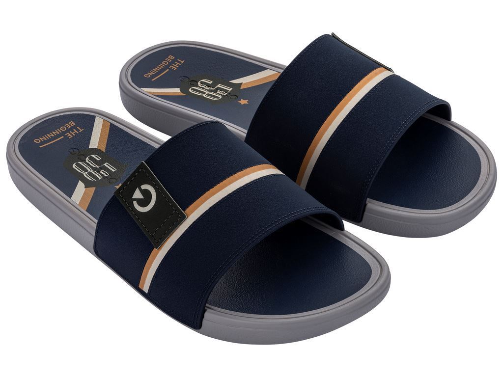 Sandalia Hombre Gris Detroit Slide 443 Cartago-0