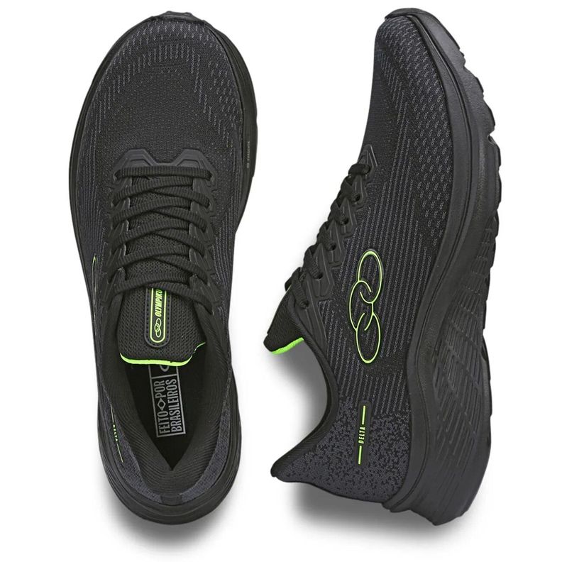 Zapatilla Hombre Delta Negro/Verde Olympikus-3