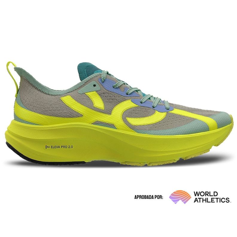 Zapatilla Running Hombre Corre 4 Amarillo/Gris-0