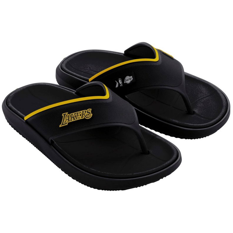 Sandalia Hombre Negro Lakers NBA 90 Rider-0