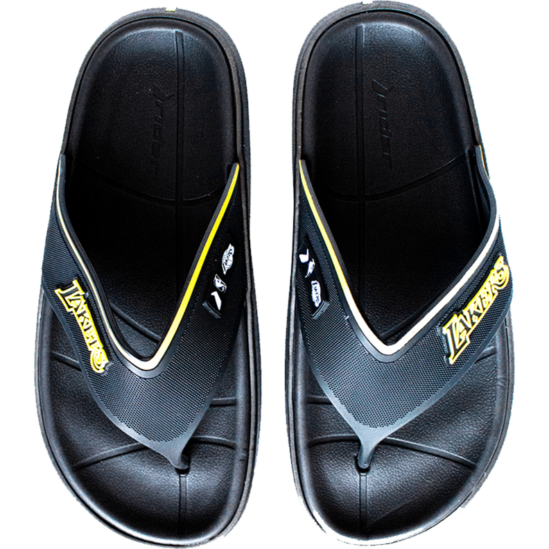 Sandalia Hombre Negro Lakers NBA 90 Rider-2