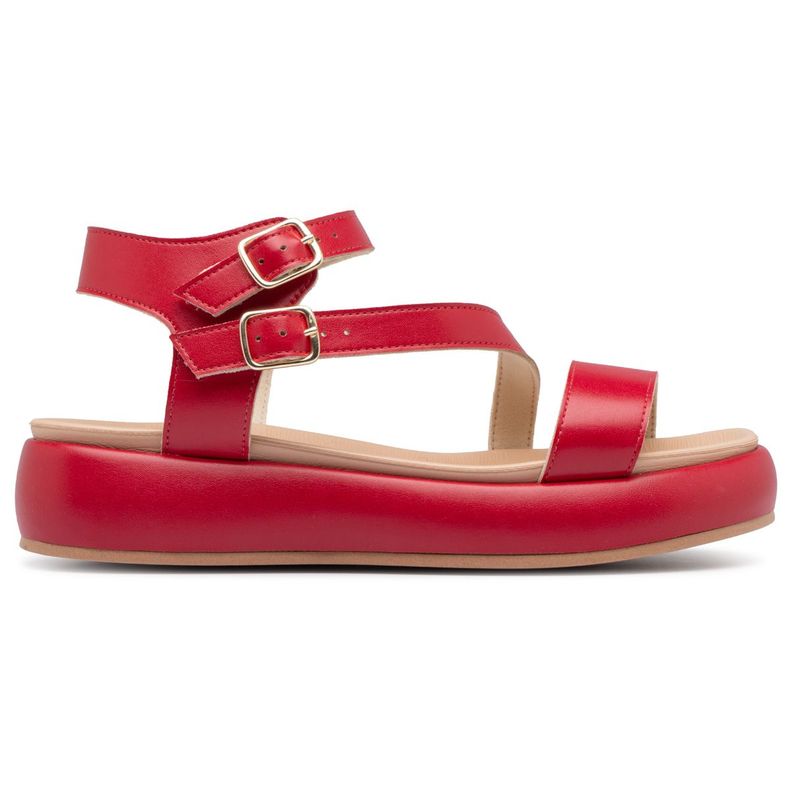 Sandalia Mujer Anabela Sol Rojo Piccadilly-0