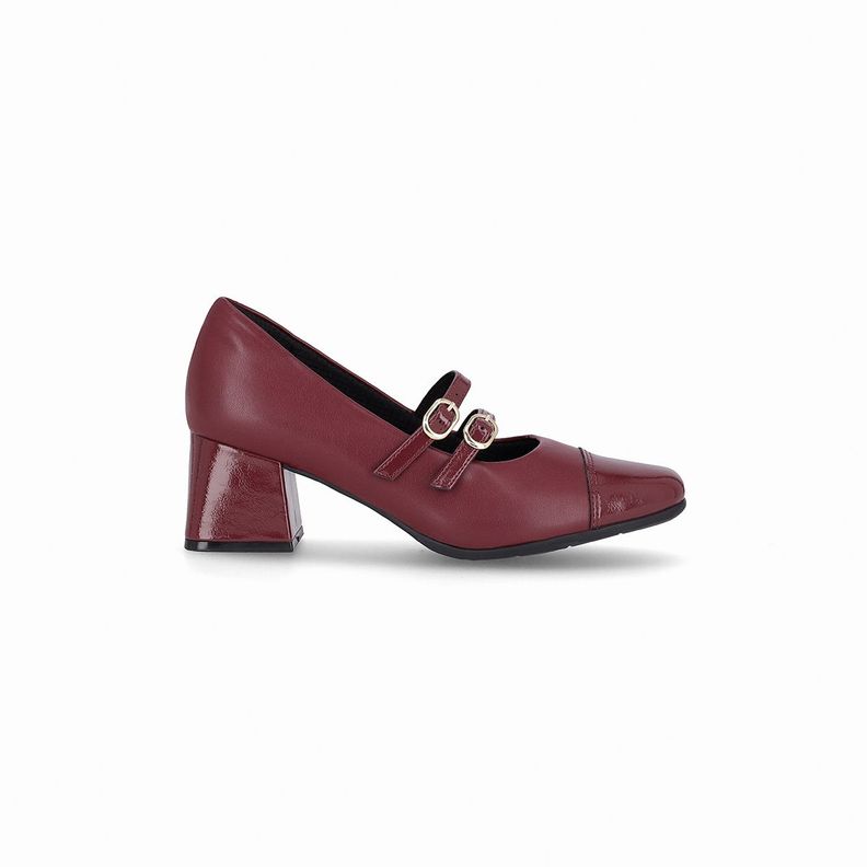 Zapato Mary Jane Mujer Vino/Charol Estela Piccadilly-0