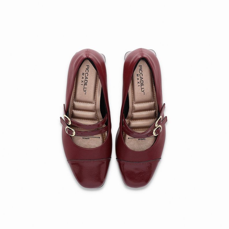Zapato Mary Jane Mujer Vino/Charol Estela Piccadilly-1