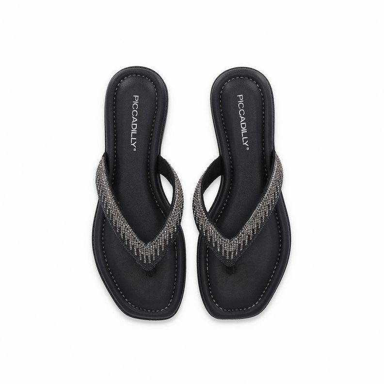 Sandalia Mujer Negro/Strass Gabi Piccadilly-2
