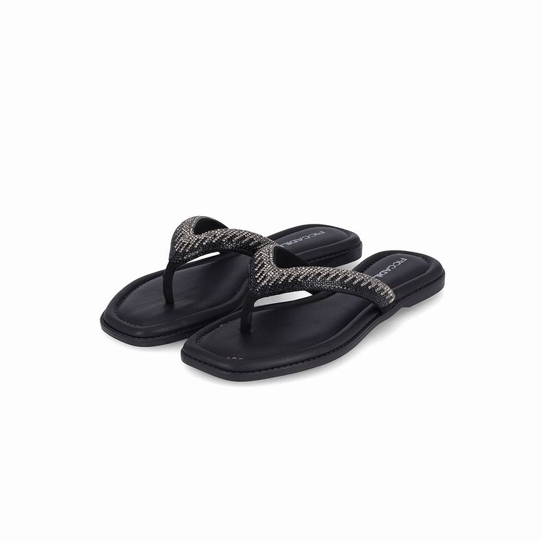 Sandalia Mujer Negro/Strass Gabi Piccadilly-1