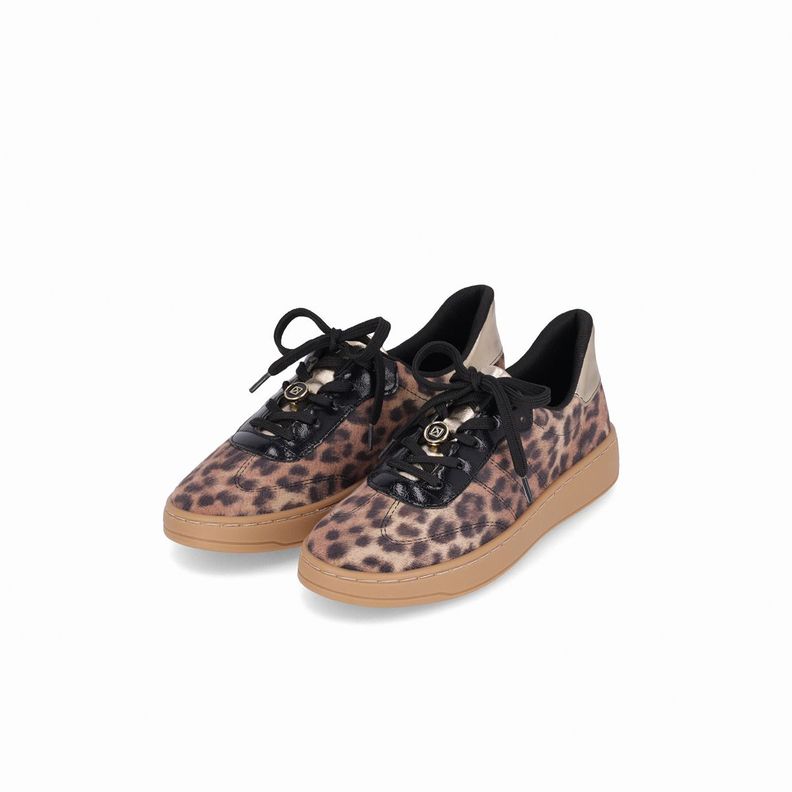 Zapatilla Mujer Negro/Animal Print Beta Piccadilly-1