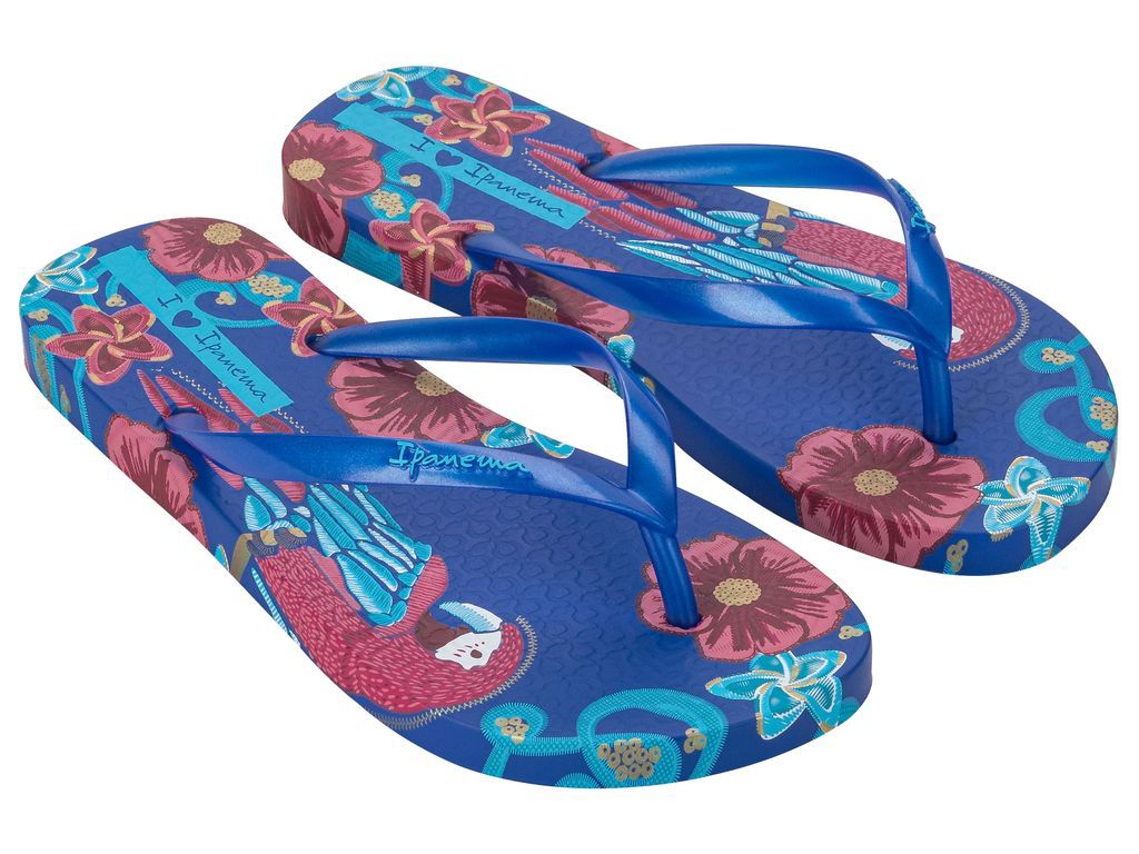 Sandalia Mujer Azul/Rojo Summer Ipanema-1