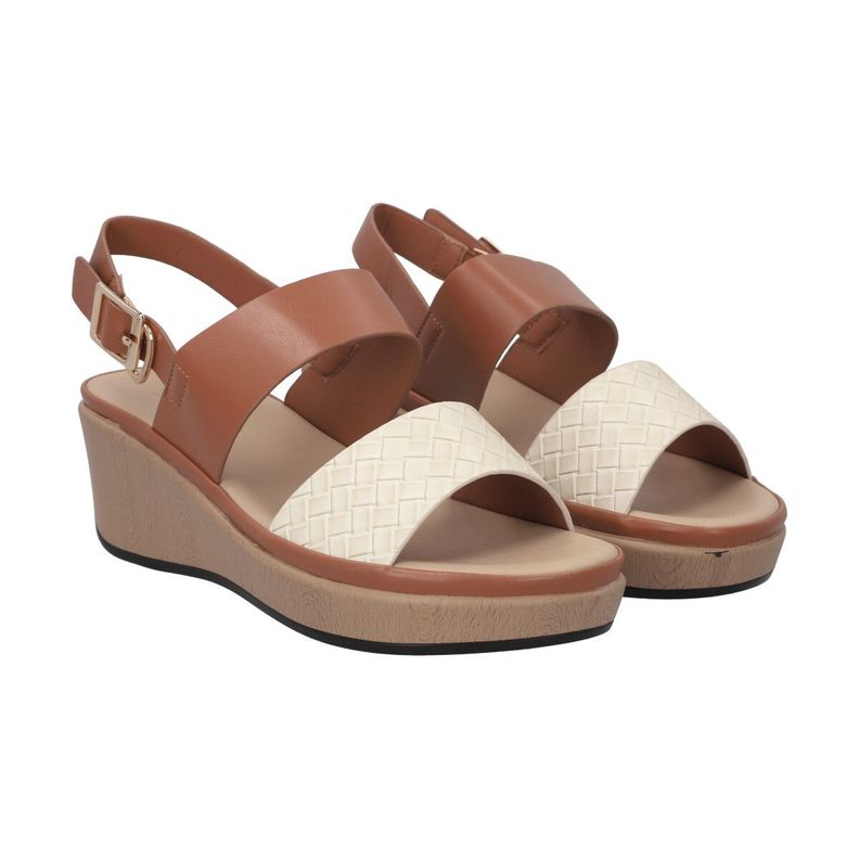 Sandalia Mujer Camel Plataforma Kylie Police Cafe 35