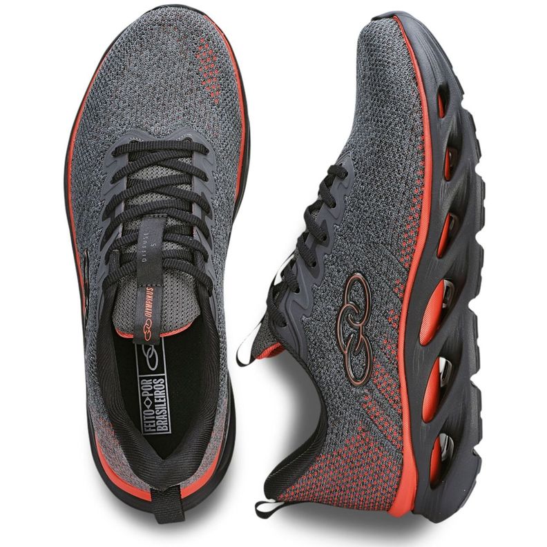 Zapatilla Hombre Diffuse 5 Gris/Rojo Olympikus-2