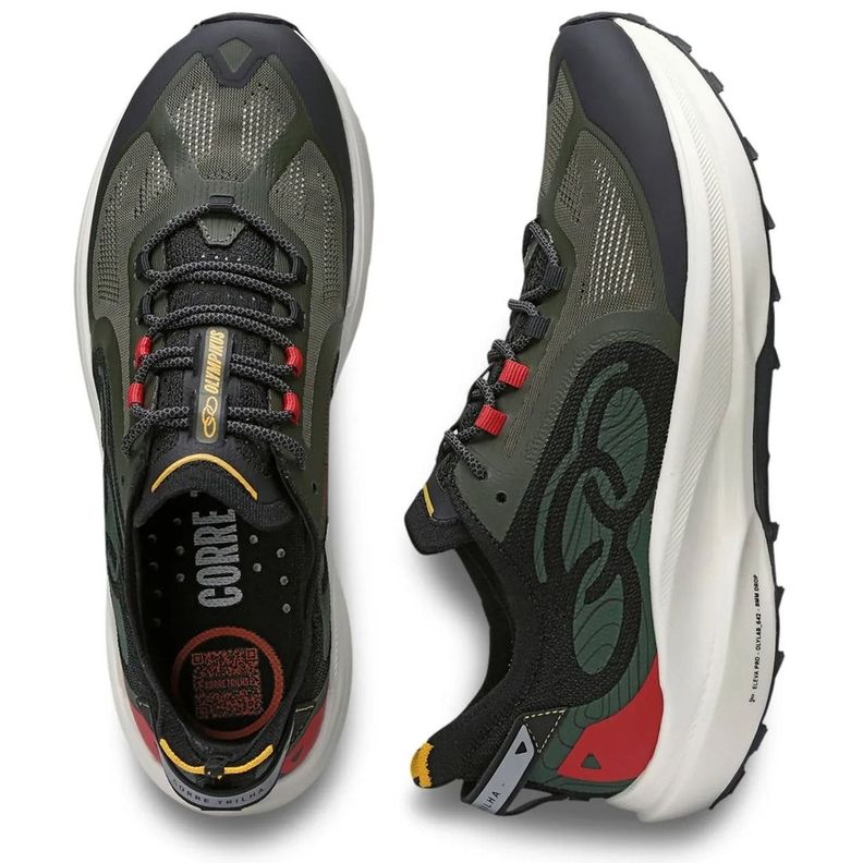 Zapatilla Trail Running Hombre Corre Trilha Verde Militar-3