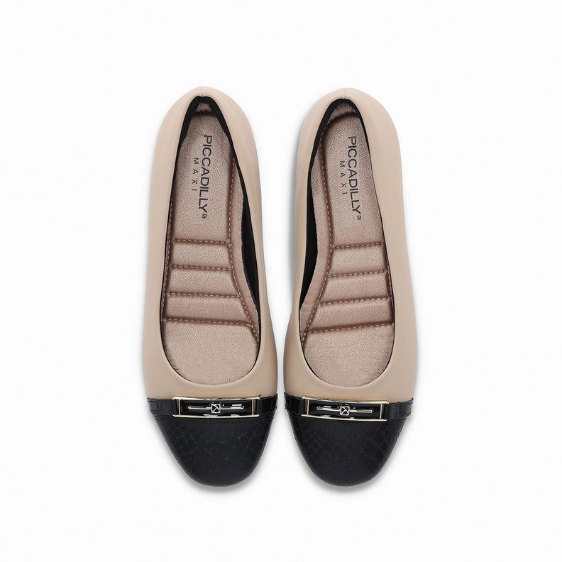 Ballerina Mujer Negro/Taupe Michele Piccadilly-3