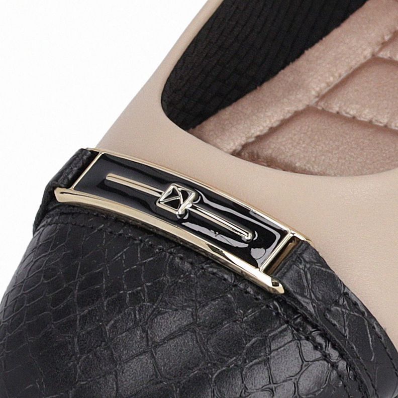 Ballerina Mujer Negro/Taupe Michele Piccadilly-4