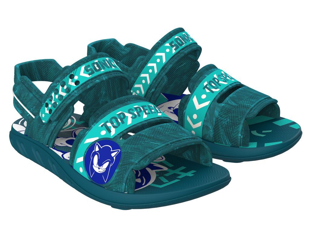Sandalia Infantil Verde/Azul Sonic Ipanema-1