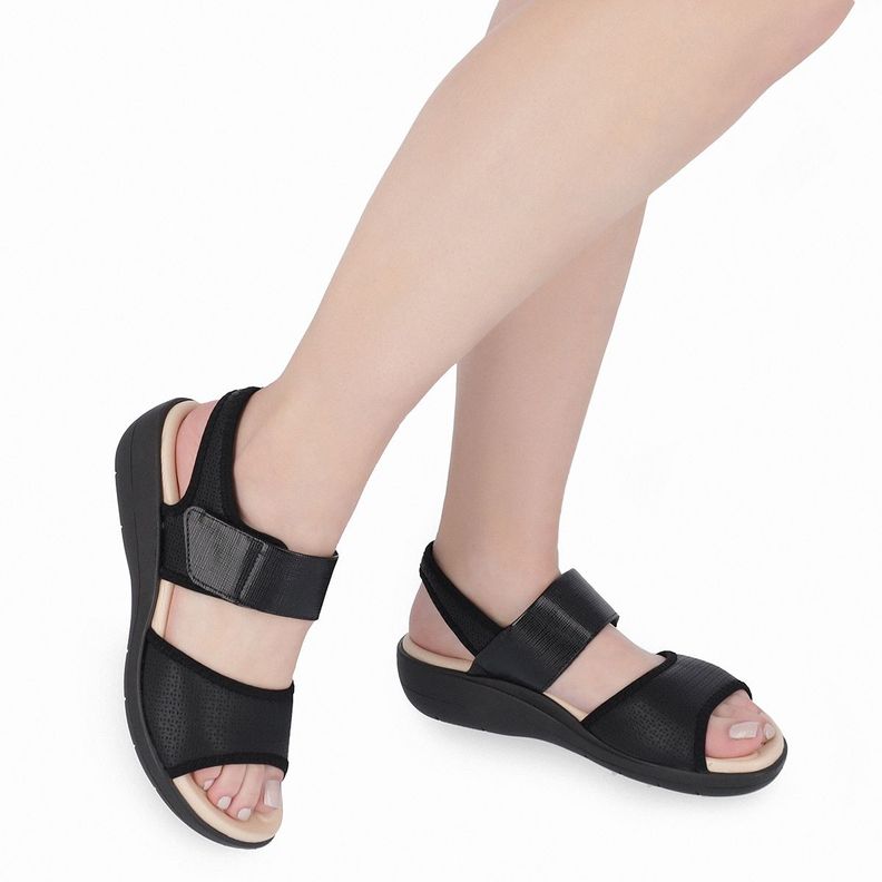 Sandalia Fascitis Plantar Negro Piccadilly